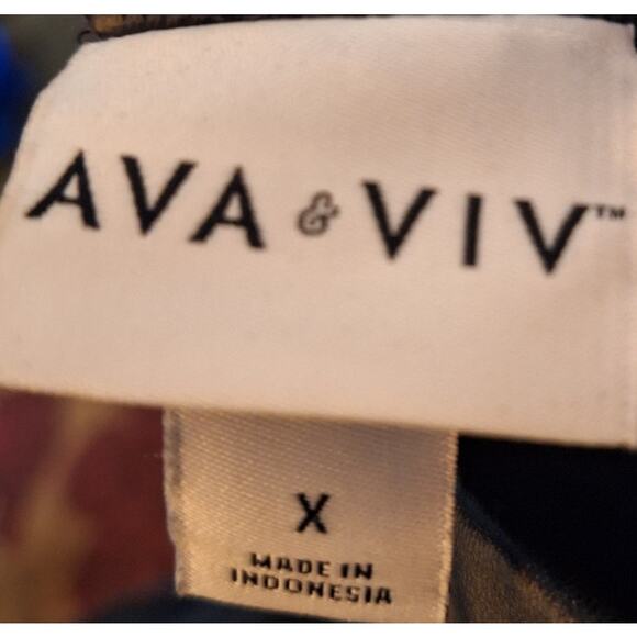 Ava & Viv Women 1x Black Comfort Stretch Faux Leather Legging - Picture 4 of 6